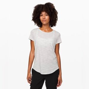 Lululemon Love Crew III Tee Ice Grey Space Dye Lightweight T-Shirt Size 2